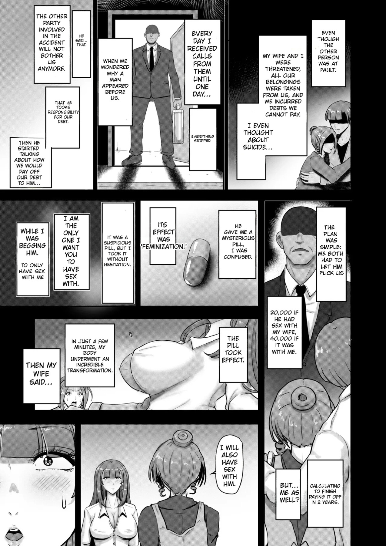 Hentai Manga Comic-Genderbent Cuckold Couple ~ The Transformed Husband Falls for the Cock that Stole His Wife-Read-4